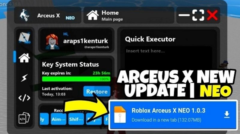 Điểm nổi bật và cập nhật mới trên Arceus X NEO